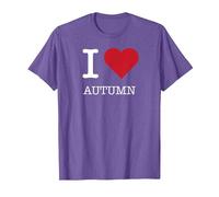 Io Amo l'autunno, Amo l'autunno Maglietta, Uomo, Viola mélange, 3XL