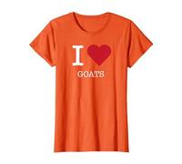 Io Amo Le capre, Amo Le capre Maglietta, Donna, Arancio, L