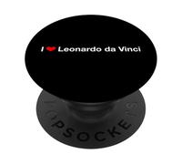 Io amo Leonardo da Vinci PopSockets PopGrip Adesivo