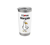Io amo Margate Bicchiere termico in acciaio inox doppia parete