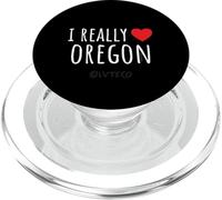 IO AMO VERAMENTE (CUORE) OREGON Divertente Stato degli Stati Uniti PopSockets PopGrip per MagSafe
