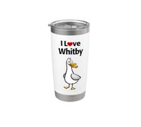 Io amo Whitby Bicchiere termico in acciaio inox doppia parete