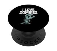 Io amo zombie raccapricciante mano illustrazione PopSockets PopGrip Adesivo