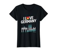 io, Amore, Germania, Berlino, Colonia, Orizzonte Maglietta con Stampa Grafica Economica