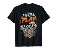 Io Ancora Gioco con i Blocchi Motore Auto Ragazzo Meccanico Maglietta