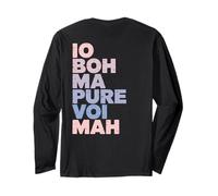 Io Boh Ma Pure Voi mAh Detto Scritta Divertente Back Print Maglia a Manica