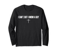 Io Can't But I Know A Guy Retro Vintage Maglia a Manica
