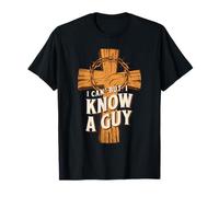 Io Can't But I Know A Guy Retro Vintage Maglietta