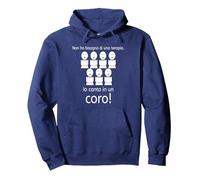 Io Canto in Un Coro Cantare Felpa con Cappuccio, Unisex per Adulti, Navy, L