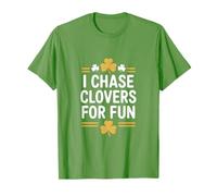 Io Chase Clovers per Divertimento St Patricks Partito Maglietta