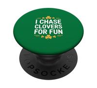Io Chase Clovers Per Divertimento St Patricks Partito PopSockets PopGrip Adesivo