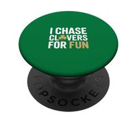 Io Chase Clovers Per Divertimento St Patricks Partito PopSockets PopGrip Adesivo