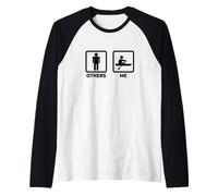 Io Come Vogatore Regata di Canottaggio Sculling Maglia con Maniche Raglan