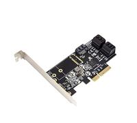 IO Crest Interno 5 Porte Non-Raid SATA III 6GB/s PCI-E x4 Scheda Controller per PC Desktop Supporto SSD e HDD con staffa a basso profilo.