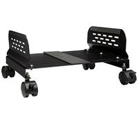 IO CREST Mobile Desktop Torre Computer Metallo Pavimento Stand Rotolante Ruote con Alto Pareti di Supporto e Larghezza Regolabile Da 5" A 13"