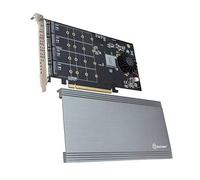 IO Crest Porte NVMe Quad M.2 a interfaccia PCIe 3.0 x16 (Larghezza di Banda x8) Controller Riser Biforcazione
