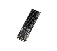 IO Crest Scheda Adattatore Chiave M.2 B+M SATA III 6 GB/s SATA 3 Porte per PC Desktop Supporto SSD e HDD.