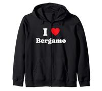 Io Cuore Amo Bergamo Designs Felpa con Cappuccio
