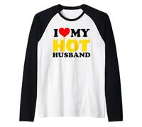 Io Cuore Il Mio Caldo Marito Maglia con Maniche Raglan