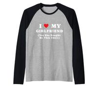 Io Cuore Il Mio Ragazza GF Sì Lei Comprato Mi Questo Maglia con Maniche Raglan