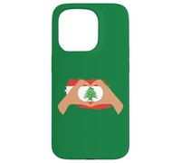 Io cuore Libano, bandiera del Libano, bandiera patriottica libanese Custodia per iPhone 15 Pro