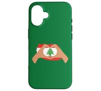 Io cuore Libano, bandiera del Libano, bandiera patriottica libanese Custodia per iPhone 16