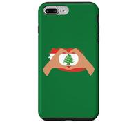 Io cuore Libano, bandiera del Libano, bandiera patriottica libanese Custodia per iPhone 7 Plus/8 Plus