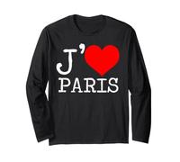 Io Cuore Parigi J'Adore Paris Maglia a Manica