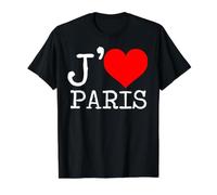 Io Cuore Parigi J'Adore Paris Maglietta con Stampa Grafica Economica