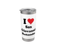Io Cuore San Giovanni Rotondo Italia Amore Italiano Souvenir Ite Bicchiere termico in acciaio inox doppia parete