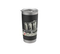 io, cuore, singapore, retro, vendemmia, orizzonte, iconico, singapore Bicchiere termico in acciaio inox doppia parete