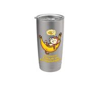 Io d Rather be Chillin' in my Hammock Cute Monkey Camp Kawaii Bicchiere termico in acciaio inox doppia parete