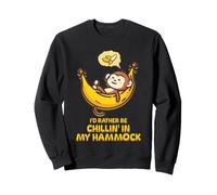 Io d Rather be Chillin' in My Hammock Cute Monkey Camp Kawaii Felpa