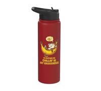 Io d Rather be Chillin' in my Hammock Cute Monkey Camp Kawaii Stainless Steel Insulated Water Bottle