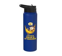Io d Rather be Chillin' in my Hammock Cute Monkey Camp Kawaii Stainless Steel Insulated Water Bottle