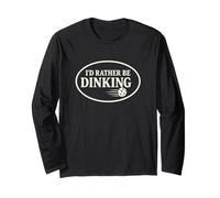 Io d Rather Be Dinking Pickleball Divertente Sport Maglia a Manica