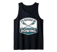 Io d Rather Be Rowing Crew Team Row Lover Atleta Citazione Joke Canotta