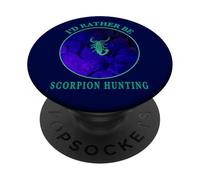 Io d Rather Be Scorpion Hunting Aracnidi Desert Night Watch PopSockets PopGrip Adesivo