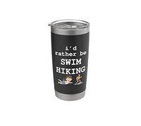 Io d Rather Be Swim Escursionismo Divertente Nuoto Escursion Bicchiere termico in acciaio inox doppia parete
