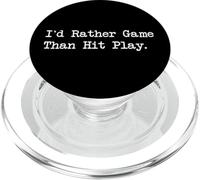 Io d Rather Game Than Hit Gioca Divertente Gamer Citazione PopSockets PopGrip per MagSafe