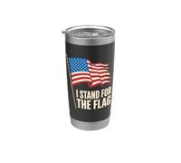 Io difendo la bandiera Patriotic American Veteran Pride Bicchiere termico in acciaio inox doppia parete