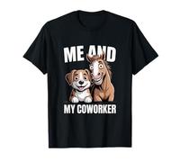 Io e Il Mio collega Cane e Cavallo Umorismo Maglietta
