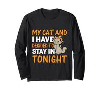 Io e Il Mio Gatto Abbiamo deciso di restare Stasera Maglia a Manica