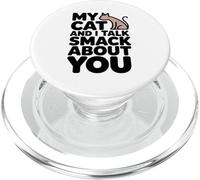 Io e il mio gatto parliamo Smack Funny Cat Lover Art PopSockets PopGrip per MagSafe