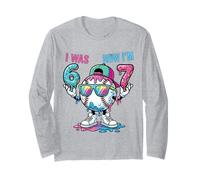 Io Ero 6 Ora Sono 7 Baseball 7th Birthday Boys Kids 67 Meme Maglia a Manica