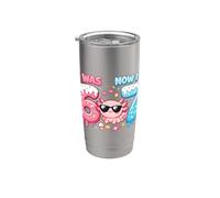 Io ero sei ora sono sette 6 7 Axolotl 67 Meme 7 ° compleanno Bicchiere termico in acciaio inox doppia parete