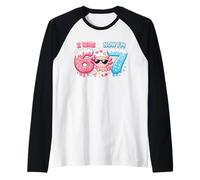 Io Ero Sei Ora Sono Sette 6 7 Axolotl 67 Meme 7 ° Compleanno Maglia con Maniche Raglan