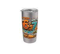 Io ero sei ora sono sette 6 7 Capibara 67 Meme 7 ° compleanno Bicchiere termico in acciaio inox doppia parete