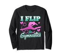 Io Flip per la Ginnastica Divertimento Ginnasta Ragazza AMA backflips Maglia a Manica