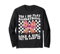 Io Gioco A Basket Come Una Ragazza Mamma Madri Giorno Coquette Maglia a Manica